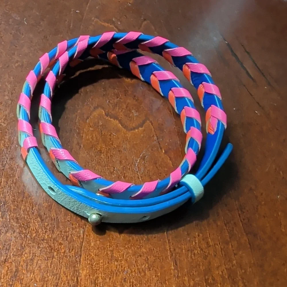 Stella & Dot Corset Wrap Leather Bracelet
